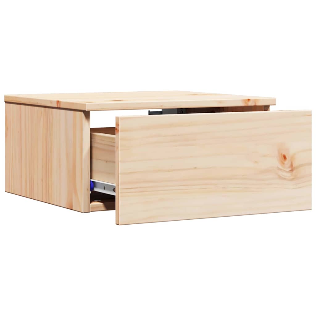 Nachttisch 2 pcs Braun 37 x 35 x 18,5 cm Massivholz Kiefer