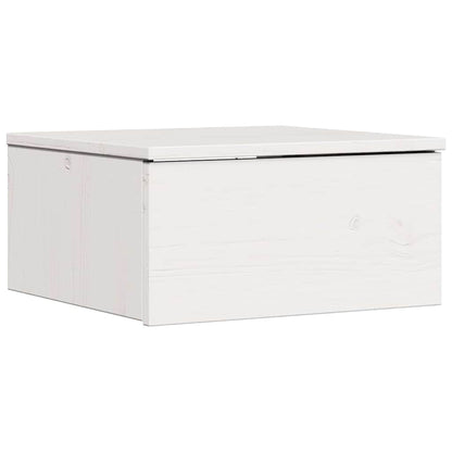 Nachttisch 2 pcs Weiß 37 x 35 x 18,5 cm Massivholz Kiefer