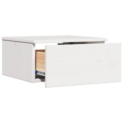 Nachttisch 2 pcs Weiß 37 x 35 x 18,5 cm Massivholz Kiefer