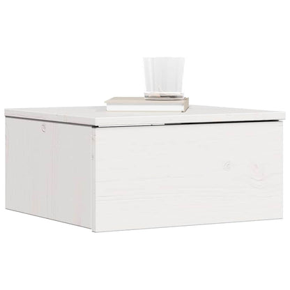 Nachttisch 2 pcs Weiß 37 x 35 x 18,5 cm Massivholz Kiefer