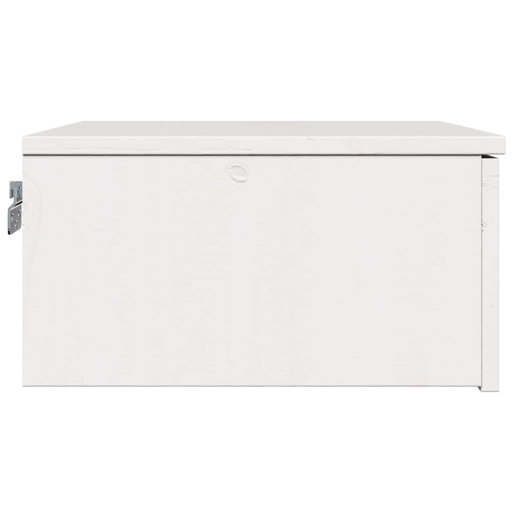 Nachttisch 2 pcs Weiß 37 x 35 x 18,5 cm Massivholz Kiefer
