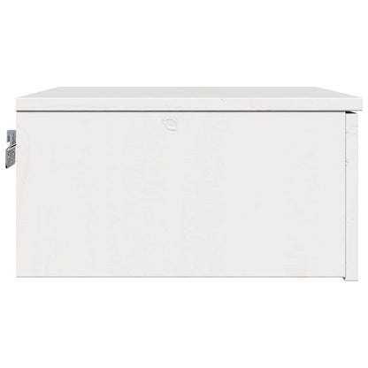 Nachttisch 2 pcs Weiß 37 x 35 x 18,5 cm Massivholz Kiefer