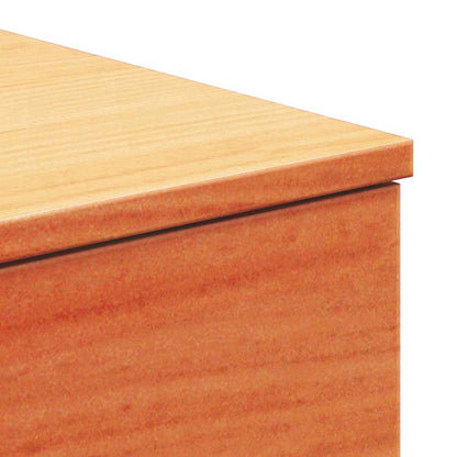 Nachttisch 2 pcs Wachsbraun 37 x 35 x 18,5 cm Massivholz Kiefer