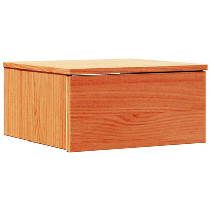 Nachttisch 2 pcs Wachsbraun 37 x 35 x 18,5 cm Massivholz Kiefer