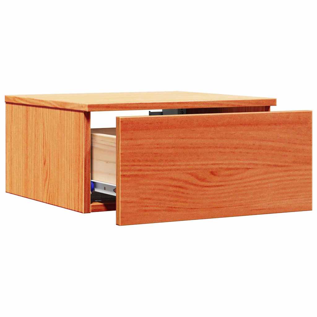 Nachttisch 2 pcs Wachsbraun 37 x 35 x 18,5 cm Massivholz Kiefer