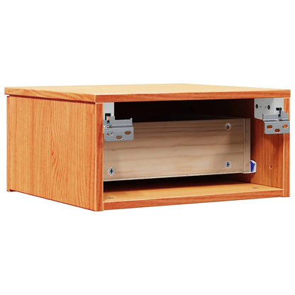 Nachttisch 2 pcs Wachsbraun 37 x 35 x 18,5 cm Massivholz Kiefer