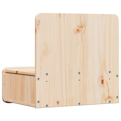 Nachttisch 2 pcs Braun 44 x 32,5 x 40 cm Massivholz Kiefer