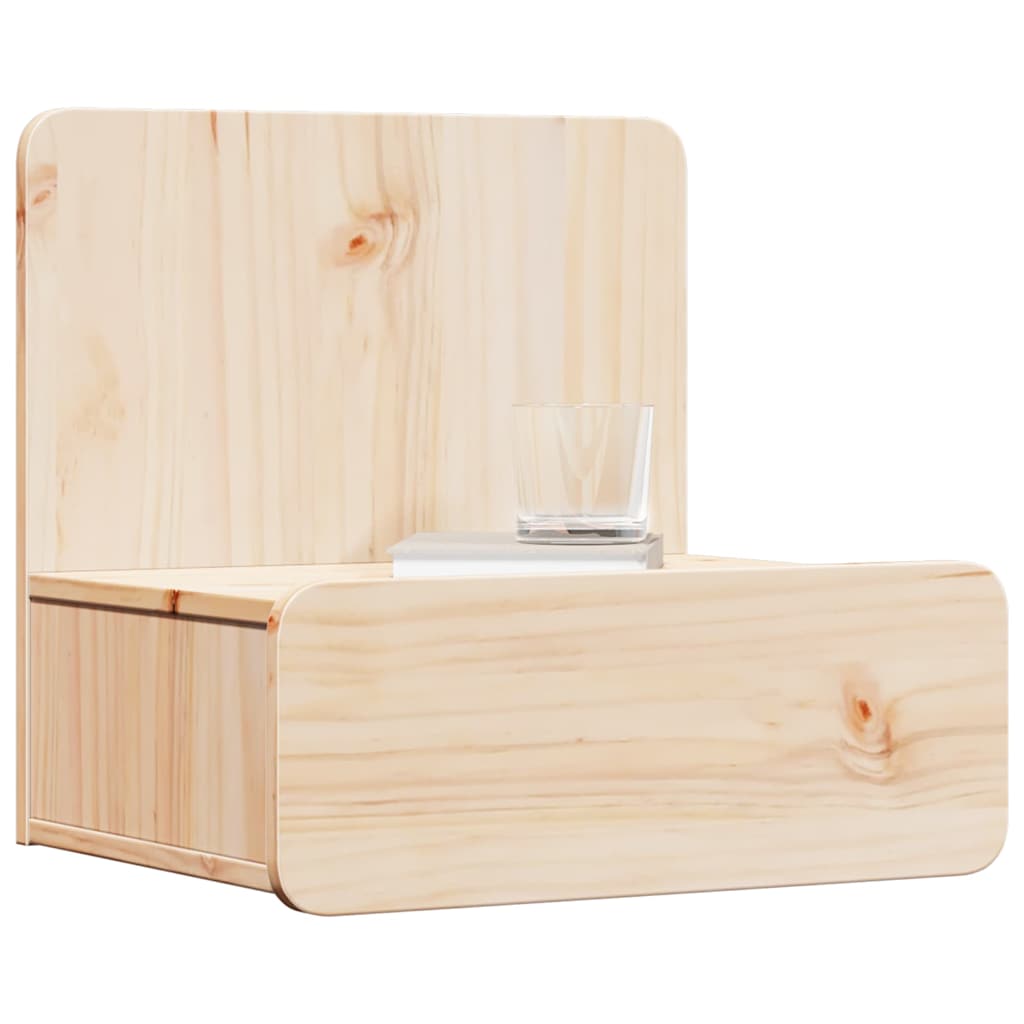 Nachttisch 2 pcs Braun 44 x 32,5 x 40 cm Massivholz Kiefer