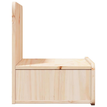 Nachttisch 2 pcs Braun 44 x 32,5 x 40 cm Massivholz Kiefer
