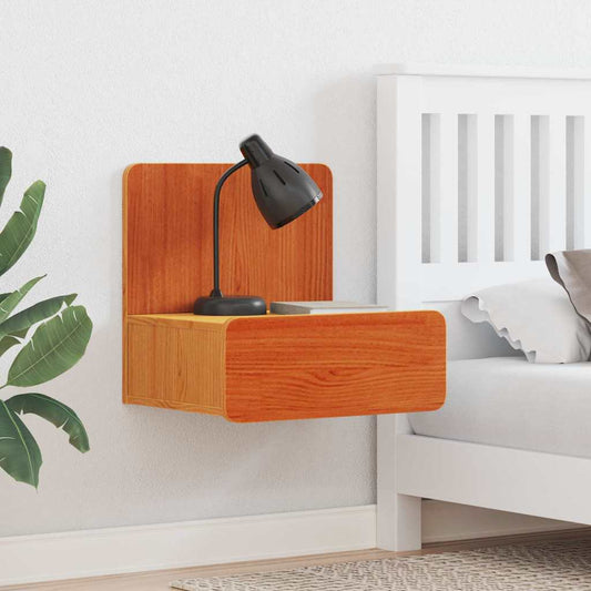 Nachttisch 2 pcs Wachsbraun 44 x 32,5 x 40 cm Massivholz Kiefer
