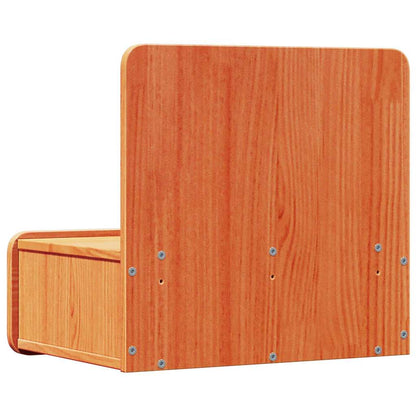 Nachttisch 2 pcs Wachsbraun 44 x 32,5 x 40 cm Massivholz Kiefer