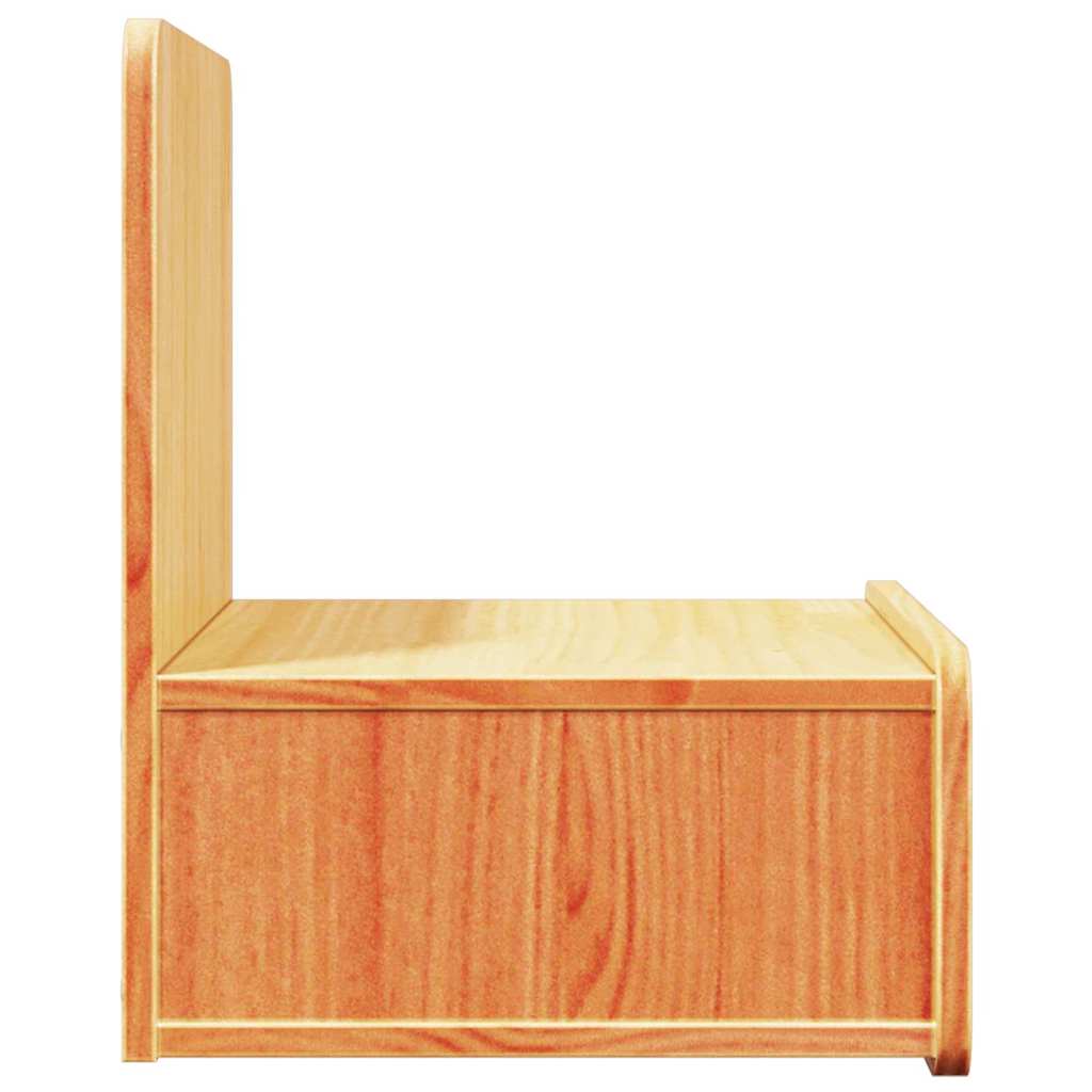 Nachttisch 2 pcs Wachsbraun 44 x 32,5 x 40 cm Massivholz Kiefer