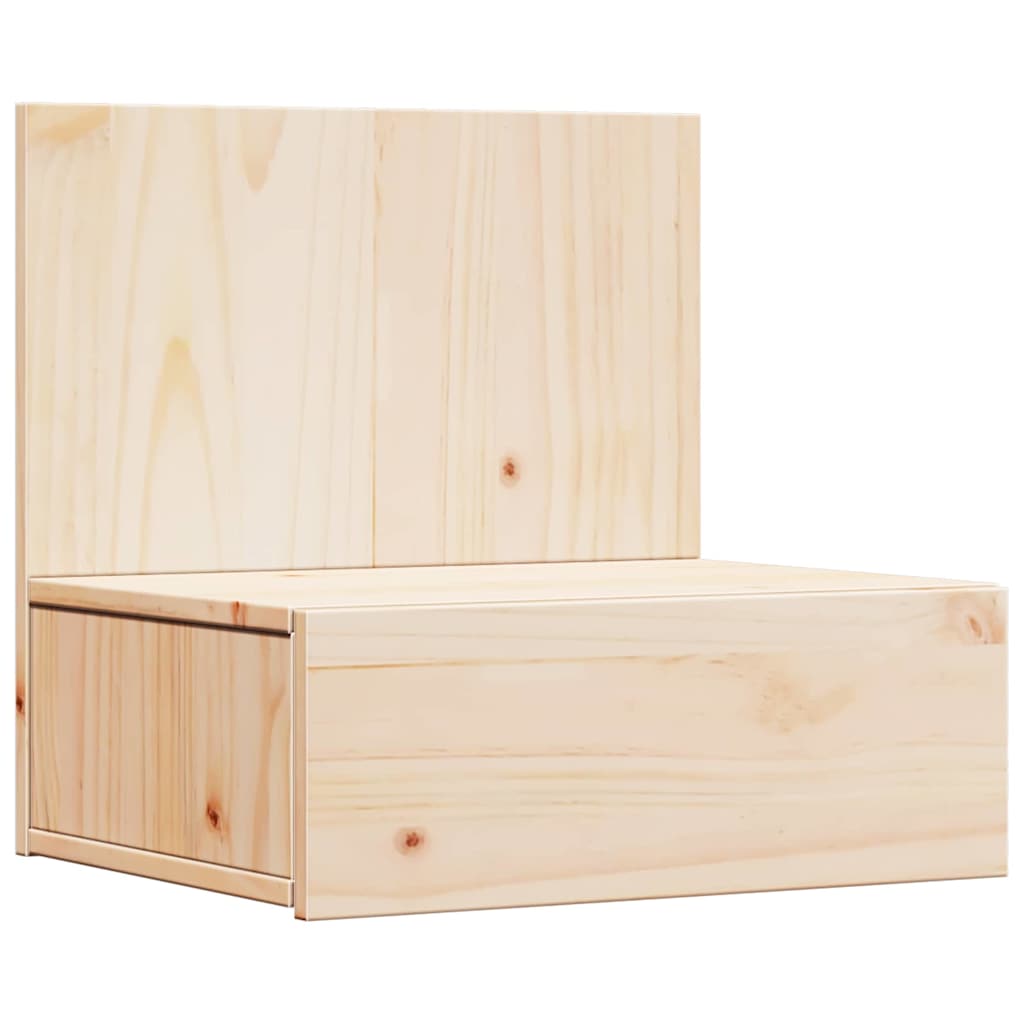 Nachttisch 2 pcs Braun 42 x 32.5 x 40 cm Massivholz Kiefer