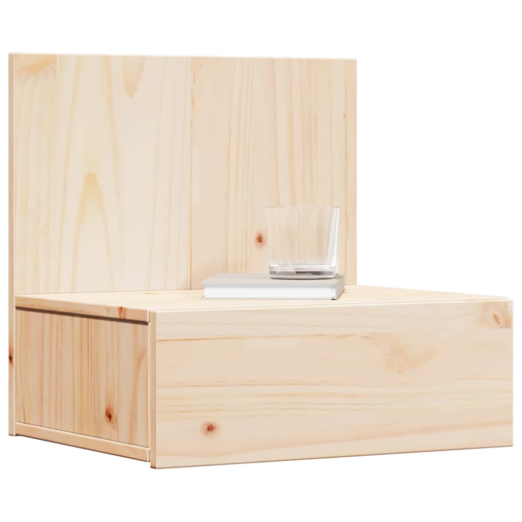 Nachttisch 2 pcs Braun 42 x 32.5 x 40 cm Massivholz Kiefer