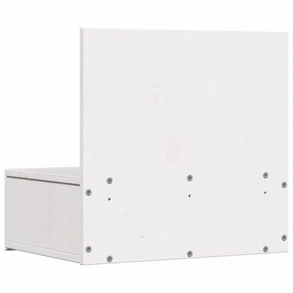 Nachttisch 2 pcs Weiß 42 x 32.5 x 40 cm Massivholz Kiefer