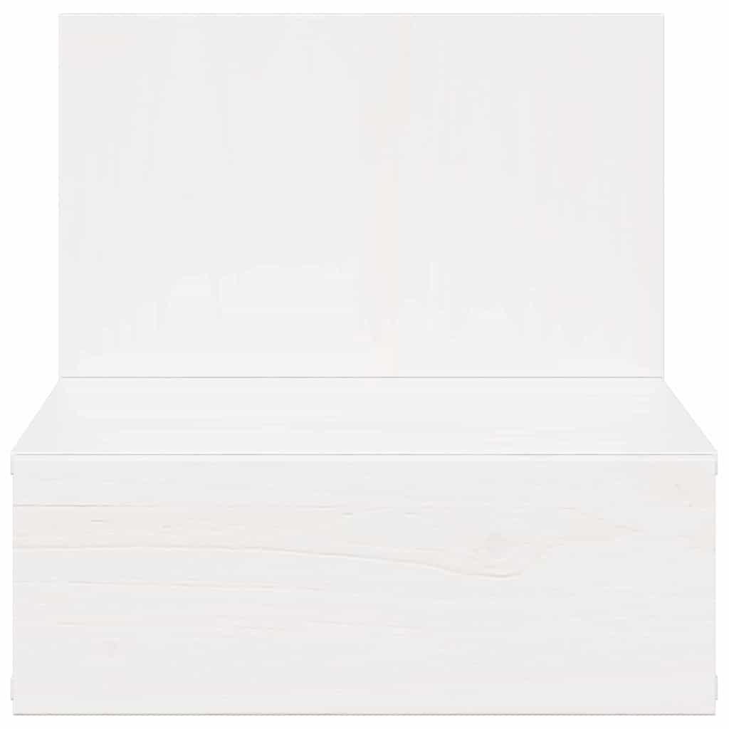 Nachttisch 2 pcs Weiß 42 x 32.5 x 40 cm Massivholz Kiefer