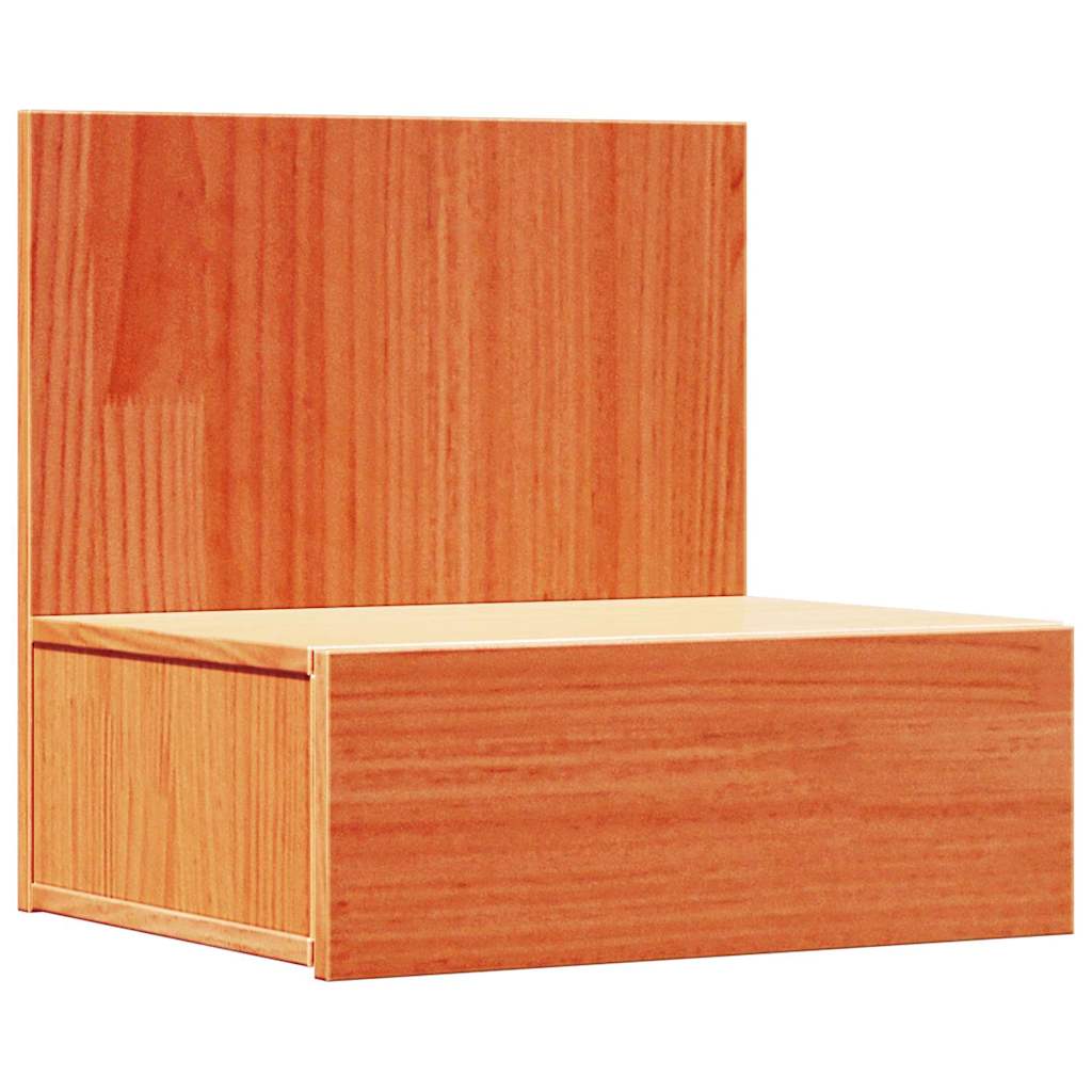 Nachttisch 2 pcs Wachsbraun 42 x 32.5 x 40 cm Massivholz Kiefer