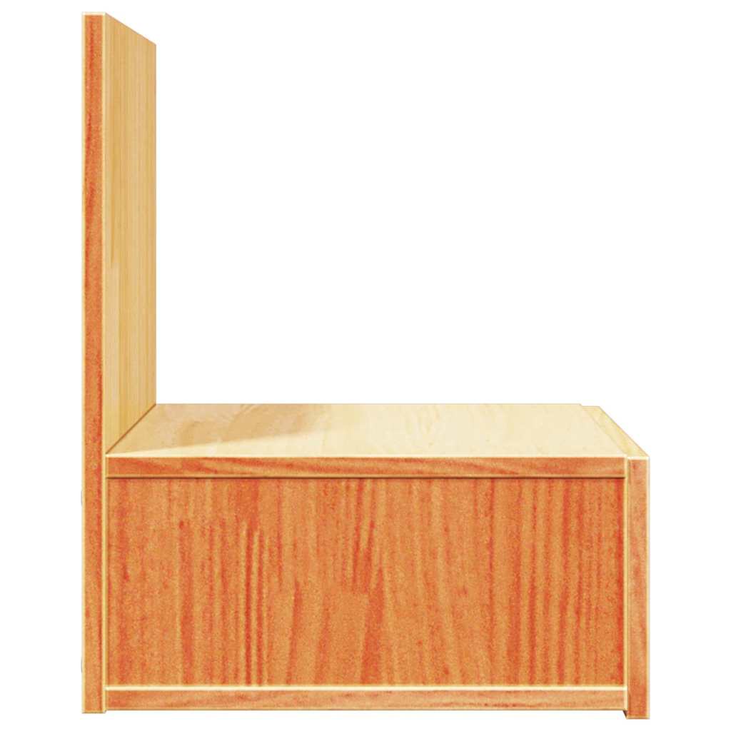 Nachttisch 2 pcs Wachsbraun 42 x 32.5 x 40 cm Massivholz Kiefer