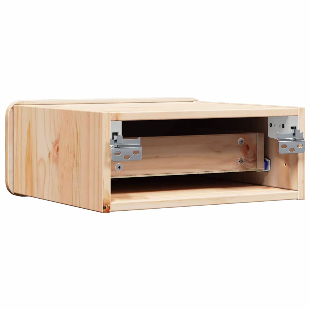Nachttisch 2 pcs Braun 39 x 34 x 16,5 cm Massivholz Kiefer