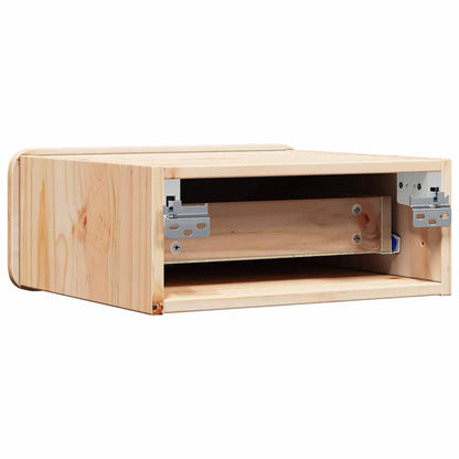 Nachttisch 2 pcs Braun 39 x 34 x 16,5 cm Massivholz Kiefer