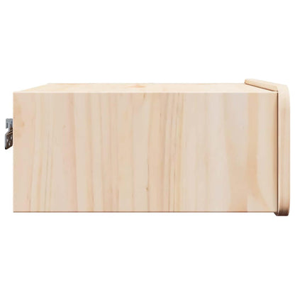 Nachttisch 2 pcs Braun 39 x 34 x 16,5 cm Massivholz Kiefer