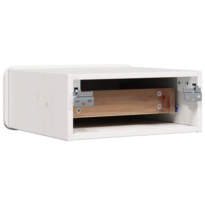Nachttisch 2 pcs Weiß 39 x 34 x 16,5 cm Massivholz Kiefer
