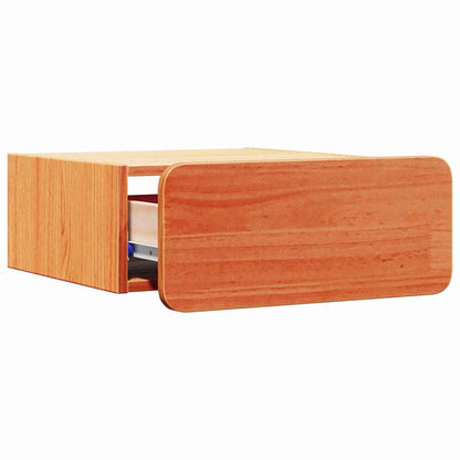 Nachttisch 2 pcs Wachsbraun 39 x 34 x 16,5 cm Massivholz Kiefer