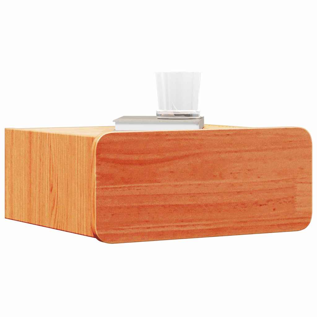 Nachttisch 2 pcs Wachsbraun 39 x 34 x 16,5 cm Massivholz Kiefer