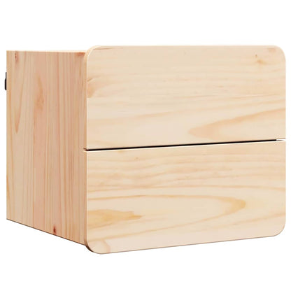 Nachttisch 2 pcs Braun 39 x 34 x 33 cm Kiefer Massivholz