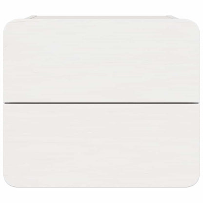 Nachttisch 2 pcs Weiß 39 x 34 x 33 cm Kiefer Massivholz