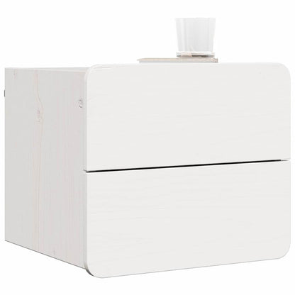 Nachttisch 2 pcs Weiß 39 x 34 x 33 cm Kiefer Massivholz