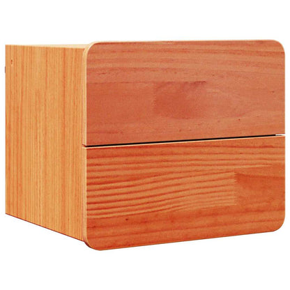 Nachttisch 2 pcs Braun 39 x 34 x 33 cm Kiefer Massivholz