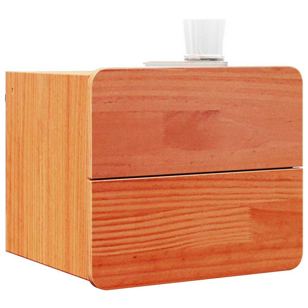 Nachttisch 2 pcs Braun 39 x 34 x 33 cm Kiefer Massivholz