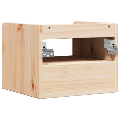 Nachttisch 2 pcs Braun 38 x 36 x 29,5 cm Massivholz Kiefer