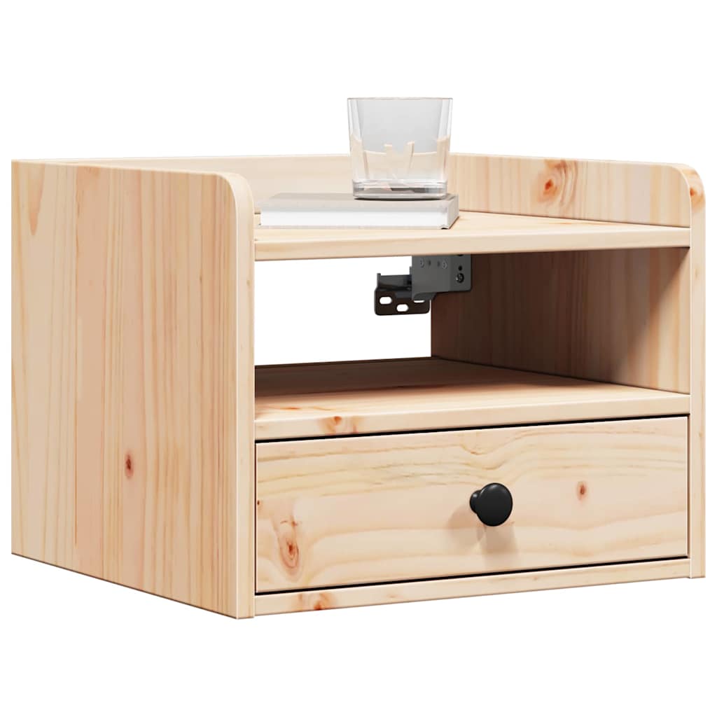 Nachttisch 2 pcs Braun 38 x 36 x 29,5 cm Massivholz Kiefer