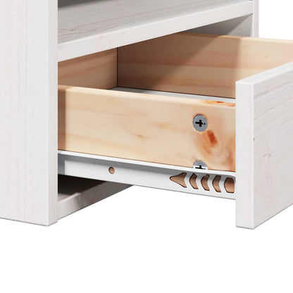 Nachttisch 2 pcs Weiß 38 x 36 x 29,5 cm Massivholz Kiefer