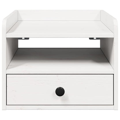 Nachttisch 2 pcs Weiß 38 x 36 x 29,5 cm Massivholz Kiefer