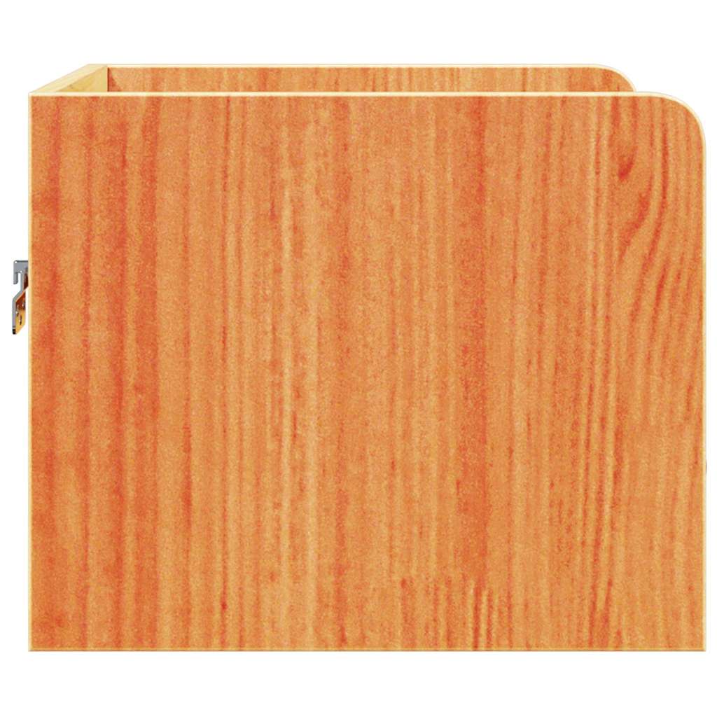 Nachttisch 2 pcs Wachsbraun 38 x 36 x 29,5 cm Massivholz Kiefer