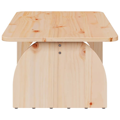 Couchtisch Natur 80 x 50 x 31 cm Massivholz Kiefer
