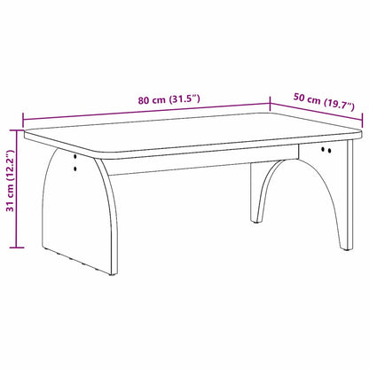 Couchtisch Wachsbraun 80 x 50 x 31 cm Massivholz Kiefer