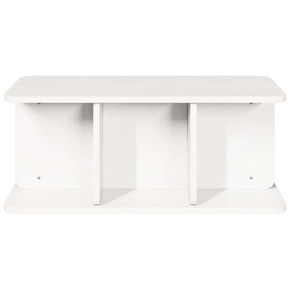 Couchtisch Weiß 80 x 39,5 x 33,5 cm Massivholz Kiefer