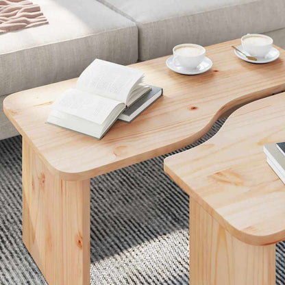 Couchtisch Natur 100 x 69 x 35.5 cm Massivholz Kiefer