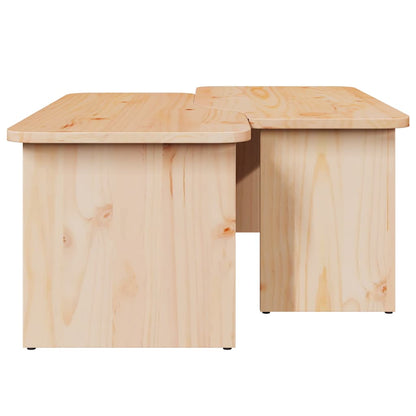 Couchtisch 2 pcs Natur 100 x 69 x 35.5 cm Massivholz Kiefer