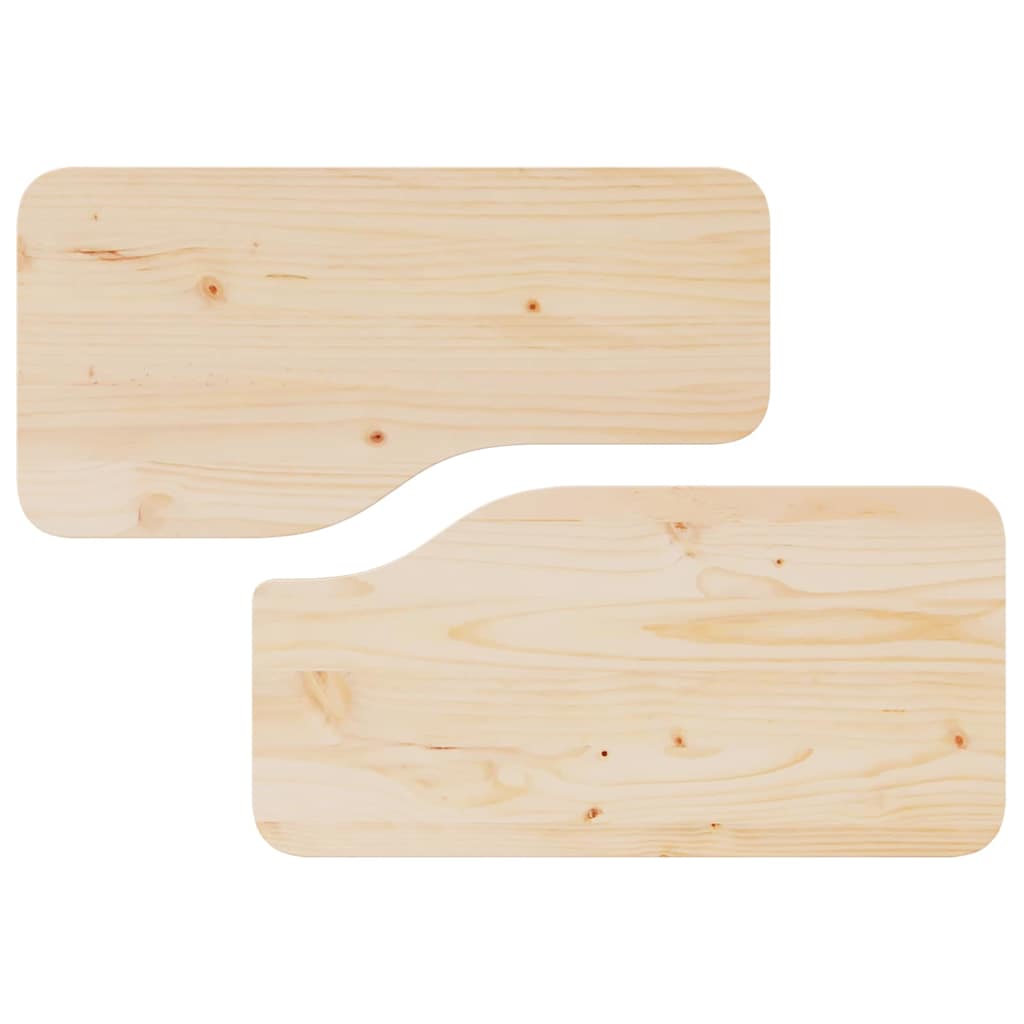 Couchtisch 2 pcs Natur 100 x 69 x 35.5 cm Massivholz Kiefer