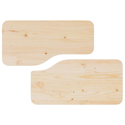 Couchtisch 2 pcs Natur 100 x 69 x 35.5 cm Massivholz Kiefer