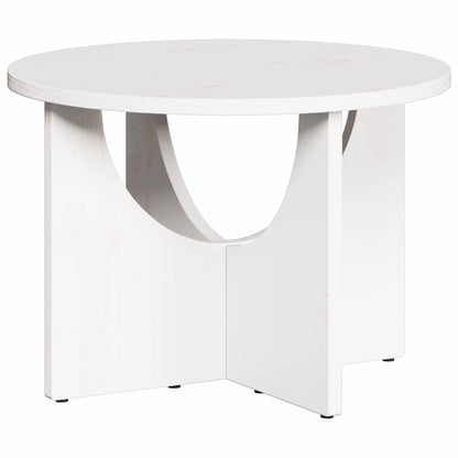 Couchtisch Weiß 50 x 50 x 35 cm Massivholz Kiefer