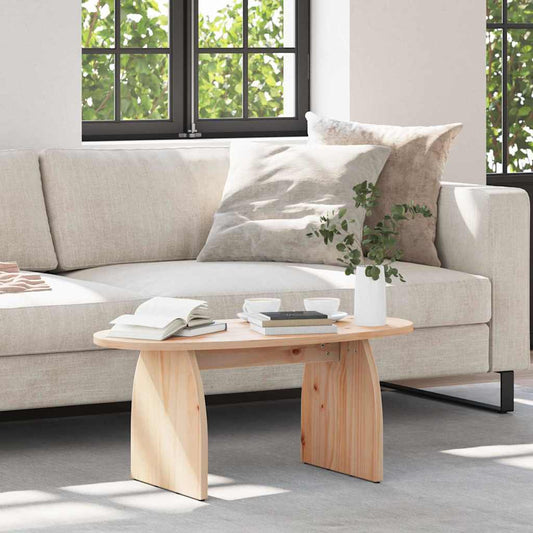 Couchtisch Natur 80 x 40 x 35 cm Massivholz Kiefer