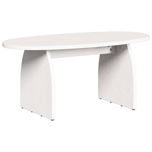 Couchtisch Weiß 80 x 40 x 35 cm Massivholz Kiefer
