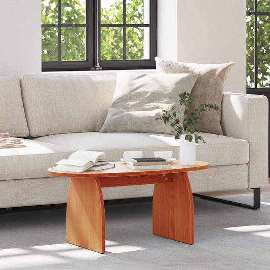 Couchtisch Wachsbraun 80 x 40 x 35 cm Massivholz Kiefer