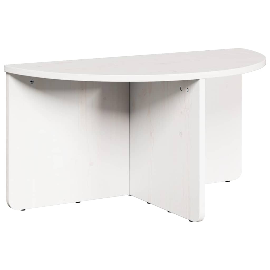Couchtisch 2 pcs Weiß 79 x 39,5 x 40 cm Massivholz Kiefer